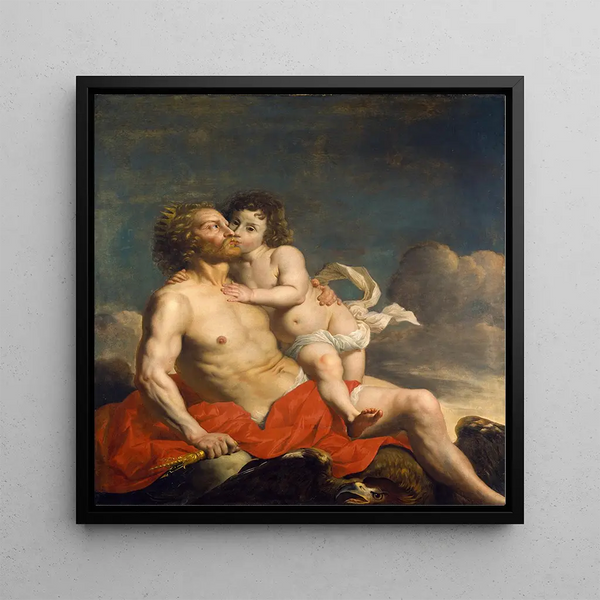 Jupiter and Ganymede - Nicolaes van Helt Stockade — framed artwork on a wall