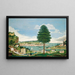 Coastal scene composite with castle - Jurgen Frederick Huge — framed artwork on a wall