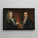 Two officers of the guild of surgeons - Juriaen Pool II — framed artwork on a wall