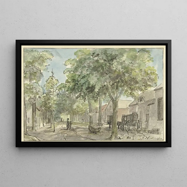 Rue du village à Lage Vuursche - Jurriaan Andriessen — framed artwork on a wall
