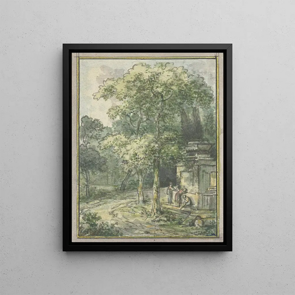 Landscape with Fountain - Jurriaan Andriessen — framed artwork on a wall