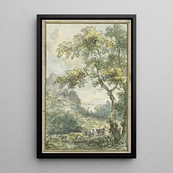 Landscape with Livestock - Jurriaan Andriessen — framed artwork on a wall