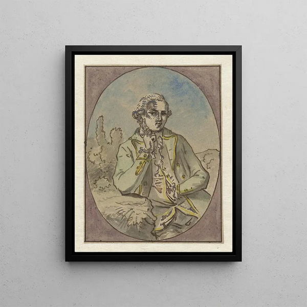 Portrait of an Unknown Man in an Oval - Jurriaan Andriessen — framed artwork on a wall