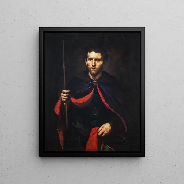 A holy warrior - Jusepe de Ribera — framed artwork on a wall