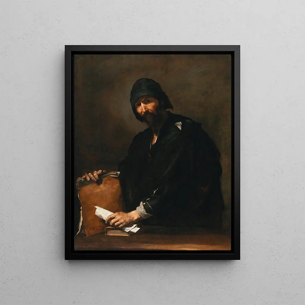 Héraclite Painting - Jusepe de Ribera — framed artwork on a wall