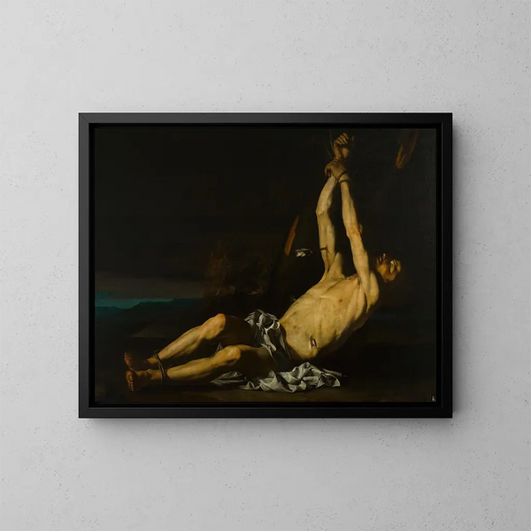 Martyrdom of Saint Sebastian - Jusepe de Ribera — framed artwork on a wall