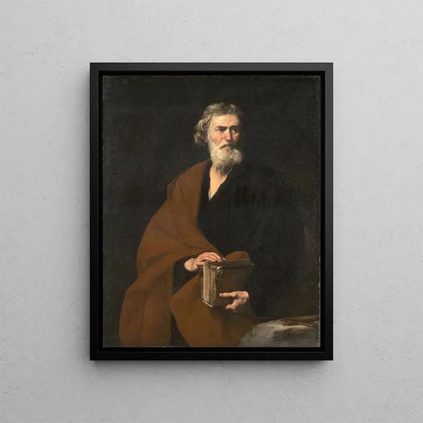 Saint Matthew Painting - Jusepe de Ribera — framed artwork on a wall