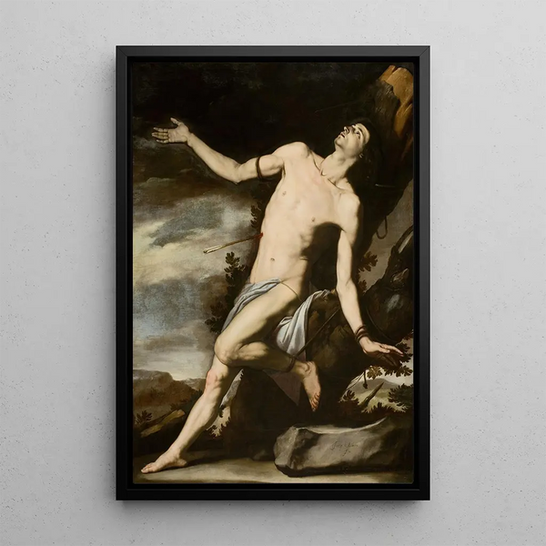 Saint Sebastian - Jusepe de Ribera — framed artwork on a wall