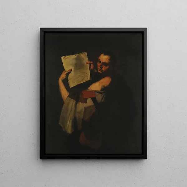 an astronomer - Jusepe de Ribera — framed artwork on a wall