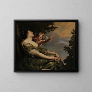 L'Amour et l'Espérance - Juste van Egmont — framed artwork on a wall