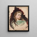 Portrait of a Young Woman Sketch - Józef Brodowski — framed artwork on a wall