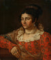 Portrait of Amelia Karolina Teleman, wife of the artist - Józef Hilary Gowacki — artwork view