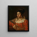 Portrait of Amelia Karolina Teleman, wife of the artist - Józef Hilary Gowacki — framed artwork on a wall