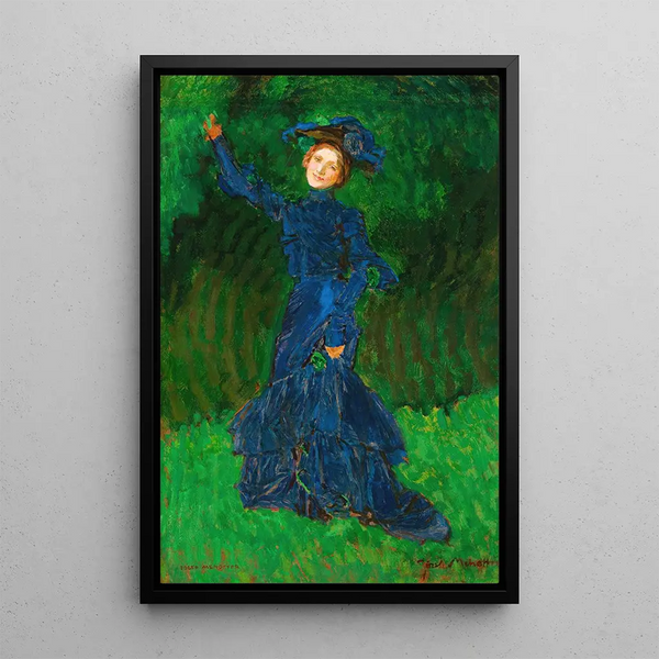 Figure of woman Study for the painting Strange Garden - Józef Mehoffer — framed artwork on a wall