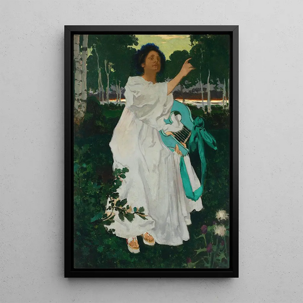 Muse - Józef Mehoffer — framed artwork on a wall