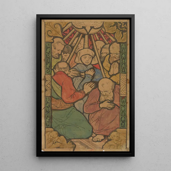 Pentecost Painting - Józef Mehoffer — framed artwork on a wall