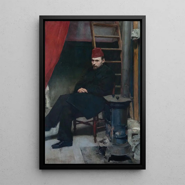 Portrait of Konstanty Laszczka sculptor - Józef Mehoffer — framed artwork on a wall