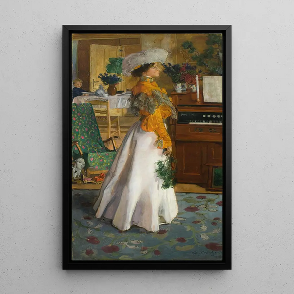Portrait of the Wife - Józef Mehoffer — framed artwork on a wall