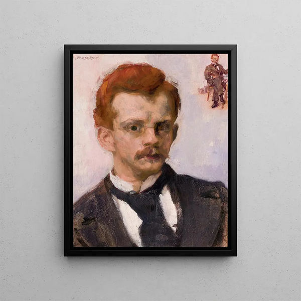 Self-portrait - Józef Mehoffer — framed artwork on a wall