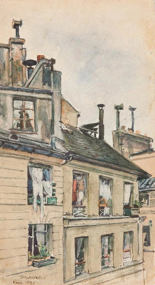View from the workshop window of Józef Mehoffer and Stanisław Wyspiański in Paris - Józef Mehoffer — artwork view