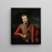 Portrait of an Officer - Józef Oleszkiewicz — framed artwork on a wall