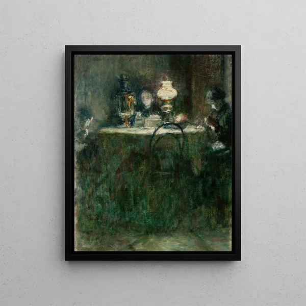 À la lampe - Józef Pankiewicz — framed artwork on a wall