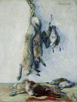 Jzef Pankiewicz - Hares and partridges Still life hare.webp
