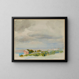 Italian Riviera Painting - Józef Pankiewicz — framed artwork on a wall