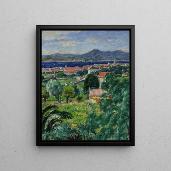 Landscape of Saint-Tropez - Józef Pankiewicz — framed artwork on a wall