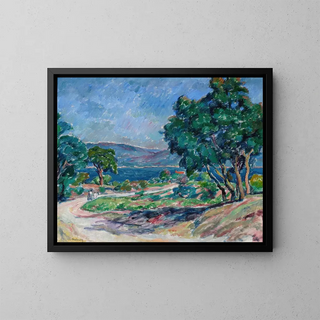 Route à Saint-Tropez - Józef Pankiewicz — framed artwork on a wall