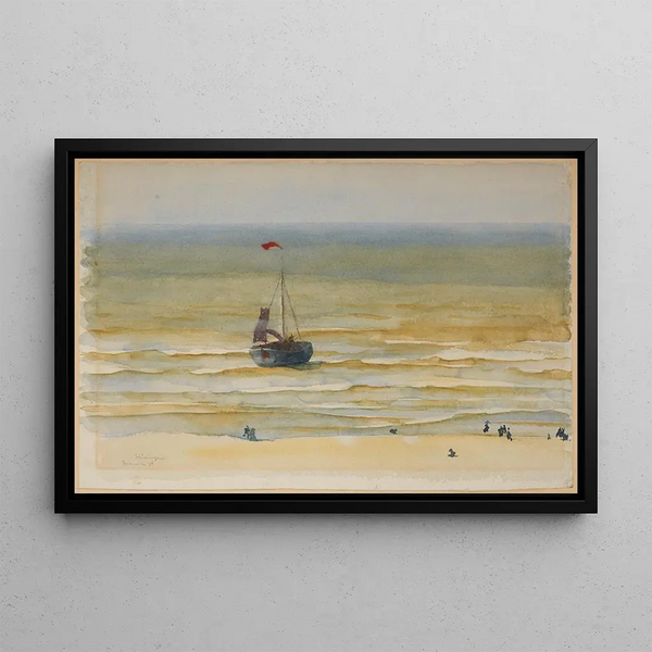 Sea at Scheveningen - Józef Pankiewicz — framed artwork on a wall