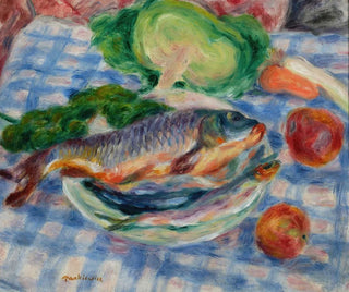 Still life with a catfish - Józef Pankiewicz — artwork view