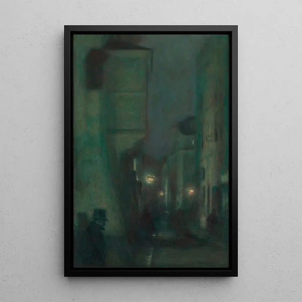 Wski Dunaj Night - Józef Pankiewicz — framed artwork on a wall