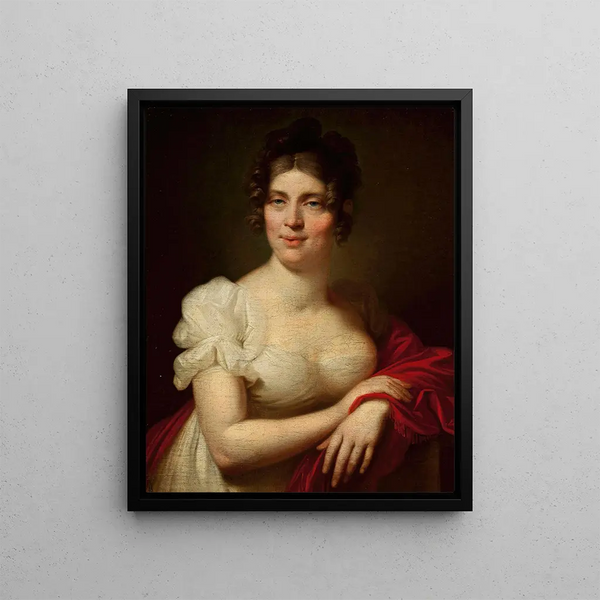 Portrait of Katarzyna Lessel - Józef Peszka — framed artwork on a wall
