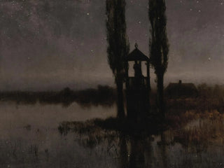 Night Marsh Painting - Józef Rapacki — artwork view