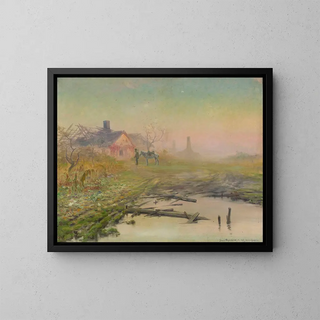 Return to a Burned House - Józef Ryszkiewicz — framed artwork on a wall