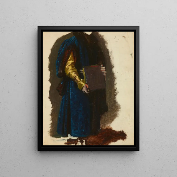 Study of clothing by Jako de Tęczyn for the painting The Oath of Queen Jadwiga - Józef Simmler — framed artwork on a wall