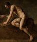 Study of male nude - Józef Simmler — artwork view