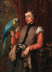 Gentleman with a Parrot - Józef Simmler — artwork view