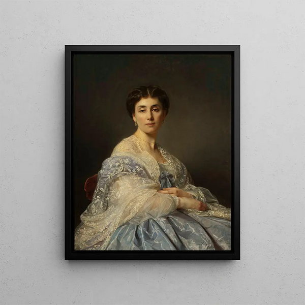 Portrait of the wife of General Aleksandra Zatler - Józef Simmler — framed artwork on a wall
