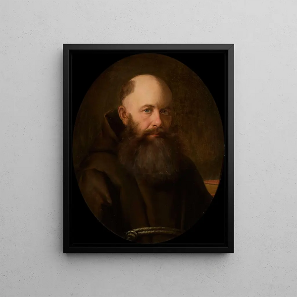 Portrait of the Capuchin Beniamin Szymański - Józef Simmler — framed artwork on a wall