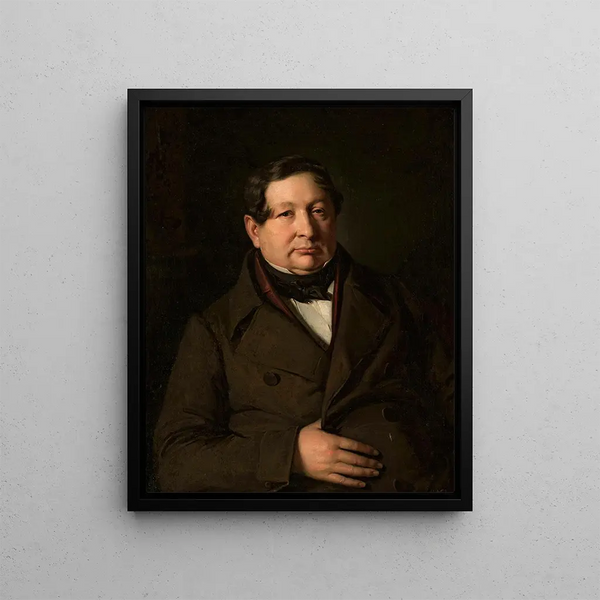 Portrait of the artist Jakub Simmler's father - Józef Simmler — framed artwork on a wall
