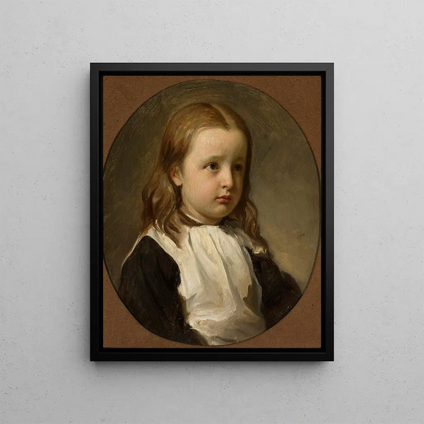 Portrait of the artist Julia Simmler's daughter - Józef Simmler — framed artwork on a wall
