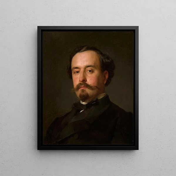 Portrait of Juliusz Kossak - Józef Simmler — framed artwork on a wall