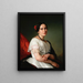 Portrait painting of the artist Katarzyna Jahn's sister - Józef Simmler — framed artwork on a wall