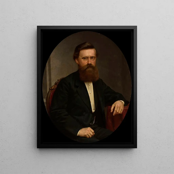 Portrait of Ksawery Skrzyński - Józef Simmler — framed artwork on a wall