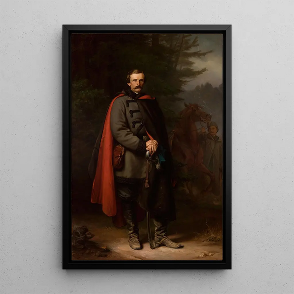 Portrait painting of Ludwik Mycielski - Józef Simmler — framed artwork on a wall