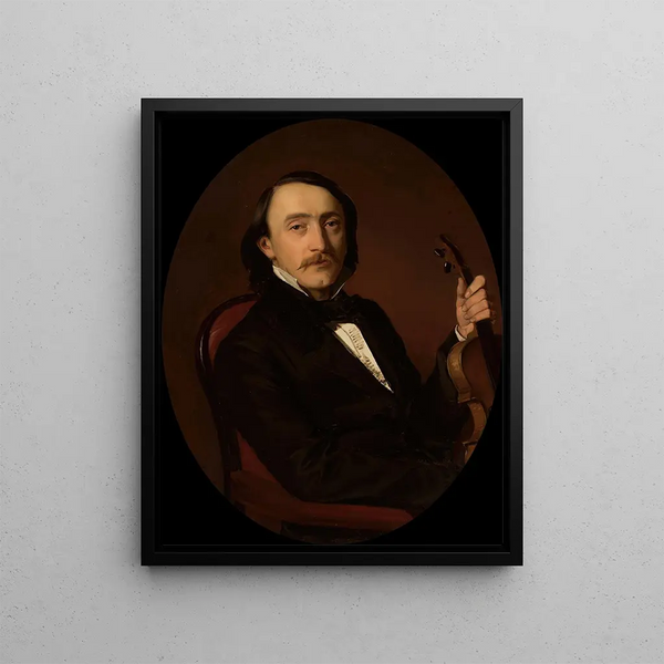 Portrait Painting of Nikodem Biernacki - Józef Simmler — framed artwork on a wall