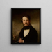 Portrait of the poet and sculptor Teofil Lenartowicz - Józef Simmler — framed artwork on a wall