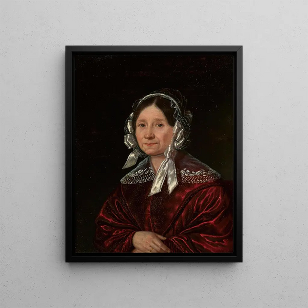 Portrait of Teresa Kicka - Józef Simmler — framed artwork on a wall